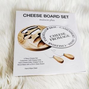 New in Box Cheese Board Set